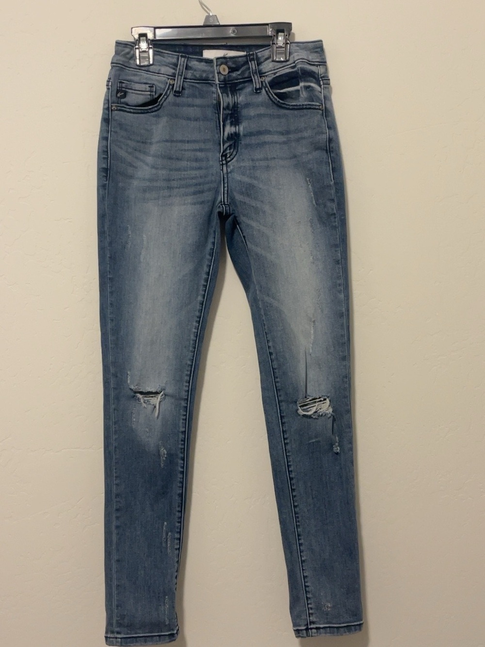 KanCan Light Blue Distressed High-Rise Skinny Jeans